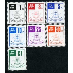Gibraltar - Nº T 13/19 1984 Nuevo tipo Escudo Lujo