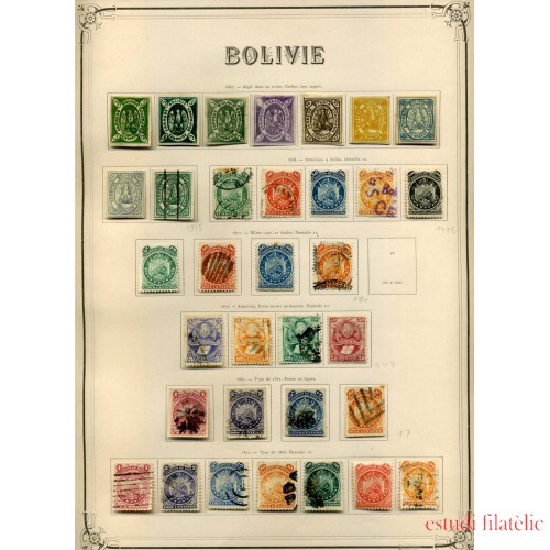 BOLIVIA COLECCIÓN COLLECTION BOLIVIA 1867 - 1931 CATÁLOGO YVERT 5549 € SELLOS