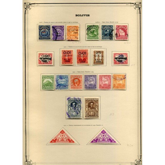 BOLIVIA COLECCIÓN COLLECTION BOLIVIA 1867 - 1931 CATÁLOGO YVERT 5549 € SELLOS BOLIVIA COLECCIÓN COLLECTION BOLIVIA 1867 - 1931 CATÁLOGO YVERT 5549 € SELLOS