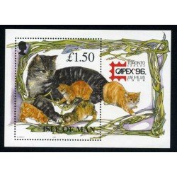 Man (isla de) - HB 27 1996 Fauna Gatos Gata con gatitos Lujo