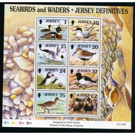 Jersey - HB 17 1997 Pájaros y aves zancudas marinas Lujo Jersey - HB 17 1997 Pájaros y aves zancudas marinas Lujo