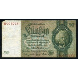 Alemania 50 Marcos 1933 Billete Banknote Circulado Pliegues y alguna ligera doblez Foto estandar Alemania 50 Marcos 1933 Billete Banknote Circulado Pliegues y alguna ligera doblez Foto estandar