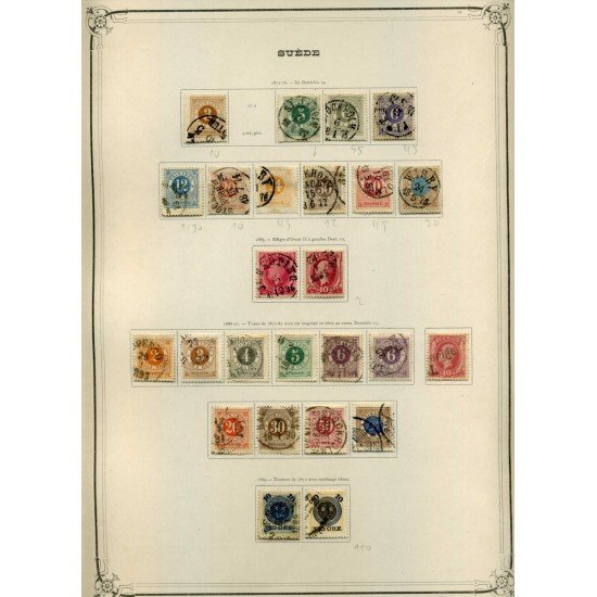 COLECCIÓN COLLECTION SUECIA SWEDEN SVERIGE 1855 - 1935 YVERT 6.932 €