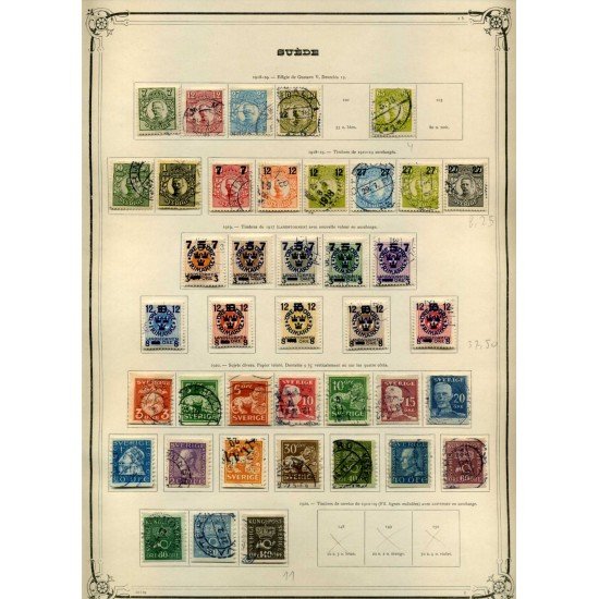 COLECCIÓN COLLECTION SUECIA SWEDEN SVERIGE 1855 - 1935 YVERT 6.932 €