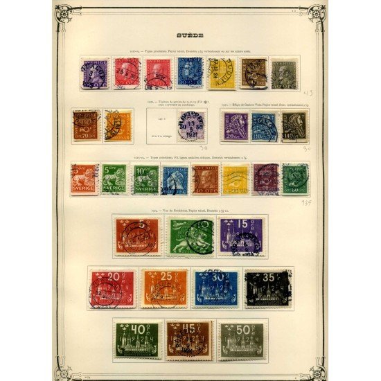 COLECCIÓN COLLECTION SUECIA SWEDEN SVERIGE 1855 - 1935 YVERT 6.932 €