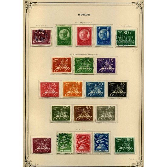 COLECCIÓN COLLECTION SUECIA SWEDEN SVERIGE 1855 - 1935 YVERT 6.932 €