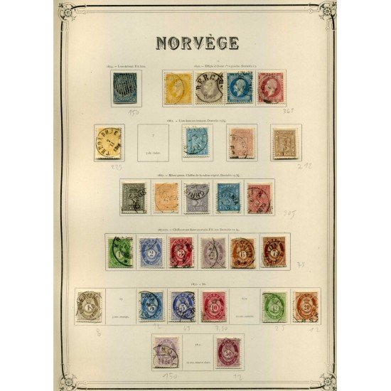 COLECCIÓN COLLECTION NORUEGA NORWAY NORGE 1854 - 1930 YVERT 2.845 € COLECCIÓN COLLECTION NORUEGA NORWAY NORGE 1854 - 1930 YVERT 2.845 €
