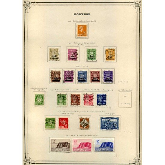 COLECCIÓN COLLECTION NORUEGA NORWAY NORGE 1854 - 1930 YVERT 2.845 € COLECCIÓN COLLECTION NORUEGA NORWAY NORGE 1854 - 1930 YVERT 2.845 €