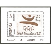 España Spain Grabado 4 Barnafil 2012 Aniversario Olimpiada de Barcelona