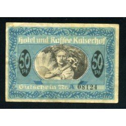 Alemania 50 centavos 1920 Ciudad de Münster Westfalia Bono del Hotel Kaiserhof Pliegues Billete Banknote Alemania 50 centavos 1920 Ciudad de Münster Westfalia Bono del Hotel Kaiserhof Pliegues Billete Banknote