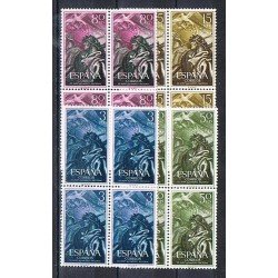 España Spain 1187/90 Bl.4 1956 XX Anv. del Alzamiento Nacional MNH España Spain 1187/90 Bl.4 1956 XX Anv. del Alzamiento Nacional MNH