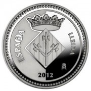 España Spain monedas Euros conmemorativos 2012 Capitales de provincia Lleida 5 euros Plata