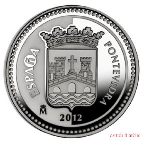 España Spain monedas Euros conmemorativos 2012 Capitales de provincia Pontevedra 5 euros Plata