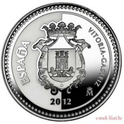 España Spain monedas Euros conmemorativos 2012 Capitales de provincia Vitoria 5 euros Plata
