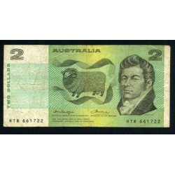 Australia 2 Dolares 1966-72 Billete Banknote Pliegues y dobleces Australia 2 Dolares 1966-72 Billete Banknote Pliegues y dobleces