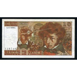 Francia 10 Francos 1976 Billete Banknote Circulado Pliegue Francia 10 Francos 1976 Billete Banknote Circulado Pliegue