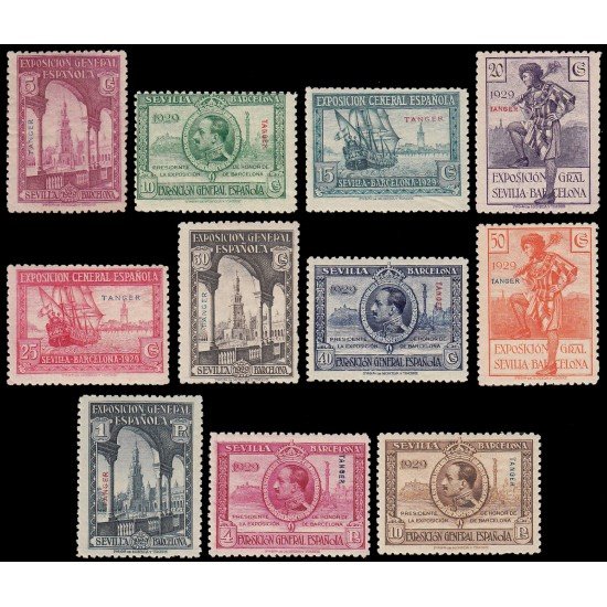 Tánger 37/47 1929 Expo Sevilla Barcelona Barco Boat MH/MNH