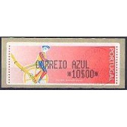 Portugal Atms Crouzet 1992 Ciclista Sobrecarga CORREIO AZUL 2v D-5a