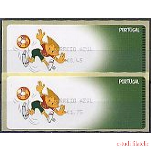 Portugal Atms 2004 Amiel UEFA Fútbol 2v  CORREIO AZUL NEGRO  D-37