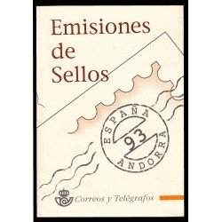Libro Oficial Correos España y Andorra 1993 Libro Oficial Correos España y Andorra 1993