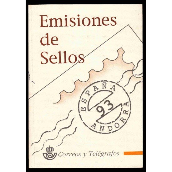 Libro Oficial Correos España y Andorra 1993 Libro Oficial Correos España y Andorra 1993