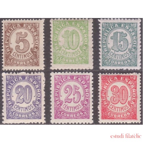 España Spain 745/50 1938 Cifras Numbers Stamps MNH