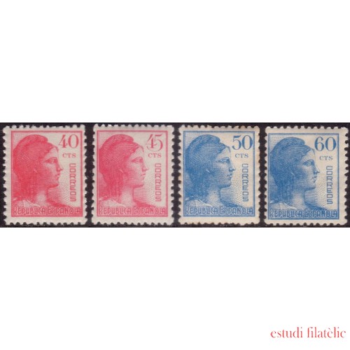 España Spain 751/54 1938 República Republic Stamps MNH