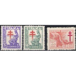España Spain 1008/10 1946 Pro Tubercolisis Cruz de Lorena MNH España Spain 1008/10 1946 Pro Tubercolisis Cruz de Lorena MNH