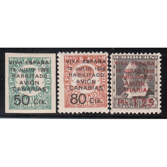 España Spain Canarias 4A/7 Aéreo 1937 Cifras Blasco Ibañez Numbers MNH España Spain Canarias 4A/7 Aéreo 1937 Cifras Blasco Ibañez Numbers MNH
