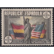 España Spain 763 1938 Aniversario Constitución EEUU MNH