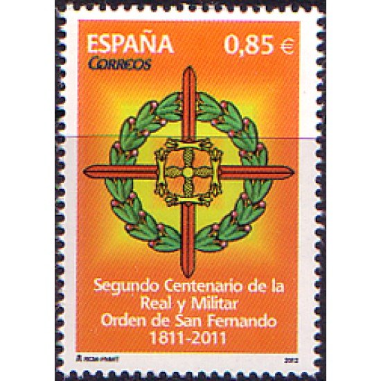 España Spain 4707 2012 Real Militar Orden San Fernando Cruz MNH España Spain 4707 2012 Real Militar Orden San Fernando Cruz MNH