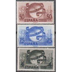 España Spain 1063/65 1949 Aniversario UPU Mapa Mundi MNH España Spain 1063/65 1949 Aniversario UPU Mapa Mundi MNH