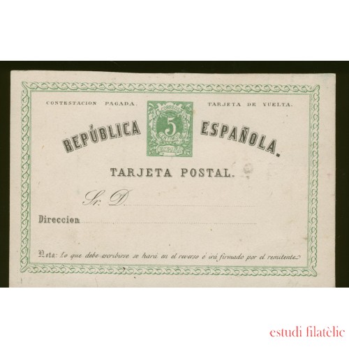 España Spain Entero Postal 2v Vuelta 1874