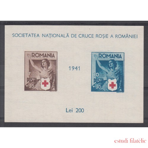 Rumania - 7 1941 CRUZ ROJA RED CROS Nueva, sin goma