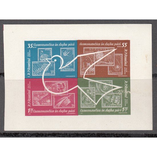Rumanía - 54 1962 Cosmonautica Nueva sin fijasellos MNH