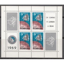 AST/S Rumanía Romania HB 74 1969 Apolo XIII Nueva sin fijasellos AST/S Rumanía Romania HB 74 1969 Apolo XIII Nueva sin fijasellos