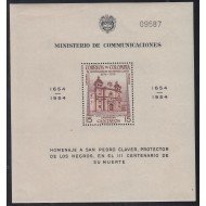 Colombia HB 6 1954 Homenaje a Pedro Claver  MNH