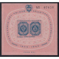 Colombia HB 17 1960 Centenario del sello colombiano MNH Colombia HB 17 1960 Centenario del sello colombiano MNH