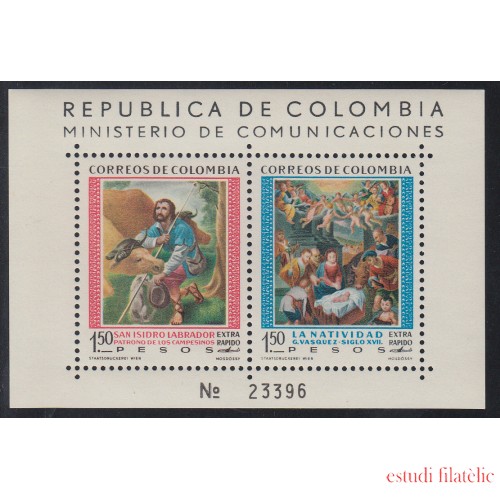 Colombia HB 20 1960 San Isidro Navidad MNH