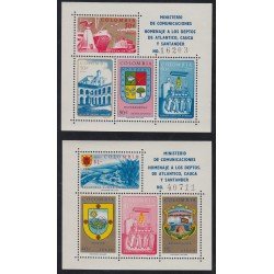 Colombia HB 23/24 1961 Atlántico, Cauca y Santander - Escudos, barco MNH Colombia HB 23/24 1961 Atlántico, Cauca y Santander - Escudos, barco MNH