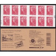 France Francia Carnets 4197-C23 -12 sellos tipo Marianne de Beaujard  Sellos de Andorra  en reverso Lujo