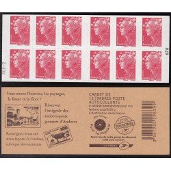 France Francia Carnets 4197-C23 -12 sellos tipo Marianne de Beaujard Sellos de Andorra en reverso Lujo France Francia Carnets 4197-C23 -12 sellos tipo Marianne de Beaujard Sellos de Andorra en reverso Lujo