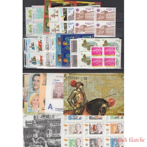 España Spain Año Completo Year Complete 2000 BL.4 + 4 HB + 4 MP MNH