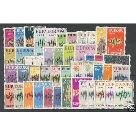 Tema Europa - 1972 - Completo Tema Europa 45 Sellos Tema Europa - 1972 - Completo Tema Europa 45 Sellos