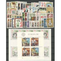 Tema Europa 1980 - Completo Tema Europa 67 Sellos + 2 HB Tema Europa 1980 - Completo Tema Europa 67 Sellos + 2 HB