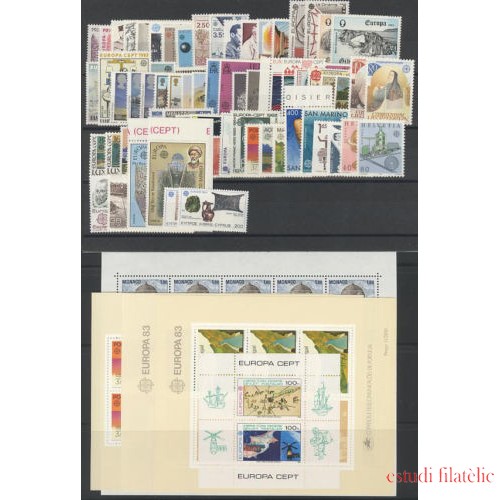 Tema Europa - 1983 - Completo Tema Europa 69 Sellos + 5 HB