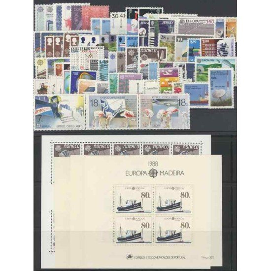 Tema Europa - 1988 - Completo Tema Europa 81 Sellos + 4 HB Tema Europa - 1988 - Completo Tema Europa 81 Sellos + 4 HB