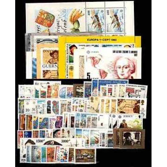 Tema Europa - 1992 - Completo Tema Europa con HB Albania 90 Sellos + 14 HB Tema Europa - 1992 - Completo Tema Europa con HB Albania 90 Sellos + 14 HB