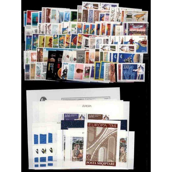 Tema Europa - 1994 - Completo Tema Europa 107 Sellos + 11 HB Tema Europa - 1994 - Completo Tema Europa 107 Sellos + 11 HB