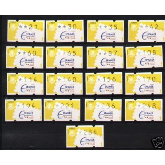 <div><strong>ATMs Kl&uuml;ssendorf ESPAMER 96 4 dígitos 17 valores rara<br
/>
</strong></div>